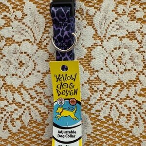 Yellow Dog Design Purple Leopard Dog Collar